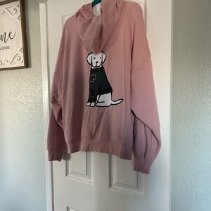 PINK Victoria's Secret Pink Hoodie with Dog Graphic